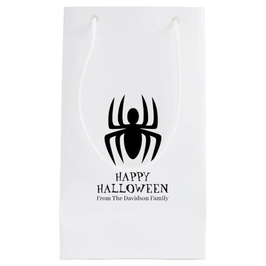 Halloween spin black-white spooky douane klein cadeauzakje (Voorkant)
