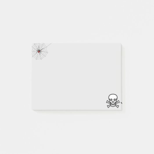 Halloween spin en schedel & botten post-it® notes (Voorkant)