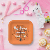 Halloween spin in web papieren bordje (Feest)