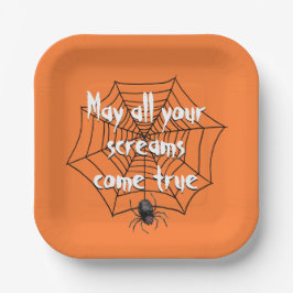 Halloween spin in web papieren bordje