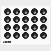 Halloween Spin Shark Prestatie Ronde Sticker (Vel)