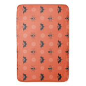 Halloween spin, vleermuis & spinnenweb patroon badmat (Voorkant Verticaal)