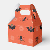 Halloween spin, vleermuis & spinnenweb patroon bedankdoosjes (Achterkant)