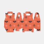Halloween spin, vleermuis & spinnenweb patroon bedankdoosjes (Uitgevouwen)