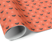 Halloween spin, vleermuis & spinnenweb patroon cadeaupapier (Rol Hoek)