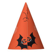 Halloween spin, vleermuis & spinnenweb patroon feesthoedjes (Achterkant)