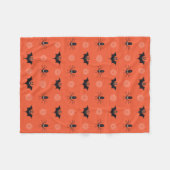 Halloween spin, vleermuis & spinnenweb patroon fleece deken (Voorkant (Horizontaal))