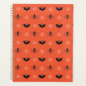Halloween spin, vleermuis & spinnenweb patroon planner (Voorkant)