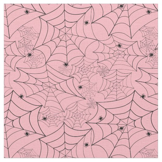 Halloween Spin Web Pastel Roze Spinnenweb Stof (Close Up)