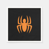 Halloween spin zwart oranje spookpapier servet (Voorkant)