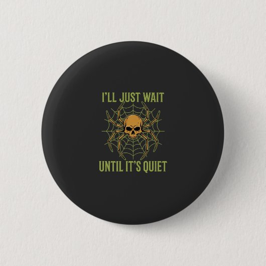 Halloween Spinnekop Schedel Stil Ronde Button 5,7 Cm (Voorkant)