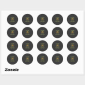 Halloween Spinnekop Schedel Stil Ronde Sticker (Vel)