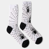 Halloween Spinnen en Spinnenwebben Griezelig Patro Sokken (Rechts)