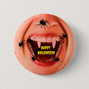 Halloween Spinnen Knop Ronde Button 5,7 Cm