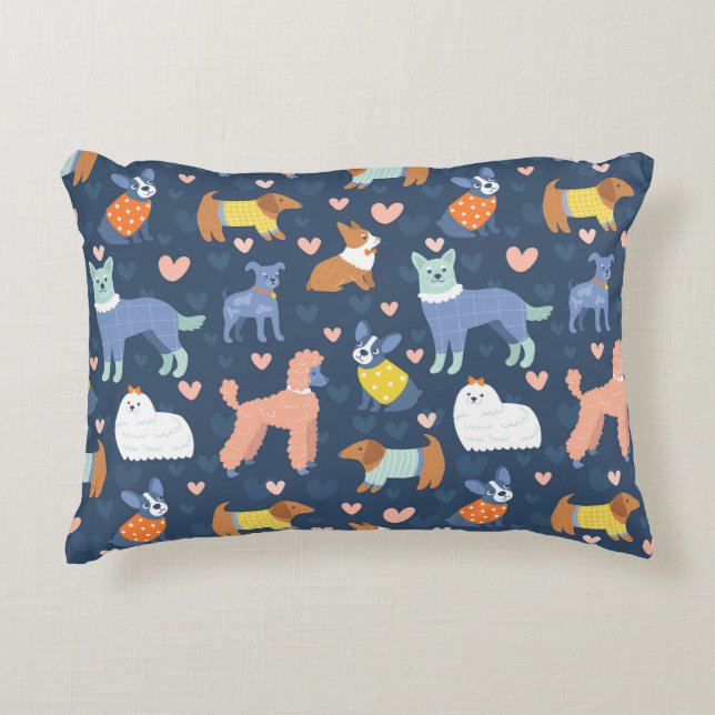 Halloween Spinnen Web: Naadloos Patroon Accent Kussen (Voorkant)