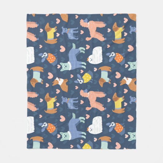 Halloween Spinnen Web: Naadloos Patroon Fleece Deken (Voorkant)