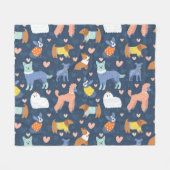Halloween Spinnen Web: Naadloos Patroon Fleece Deken (Voorkant (Horizontaal))