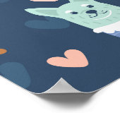 Halloween Spinnen Web: Naadloos Patroon Poster (Hoek)