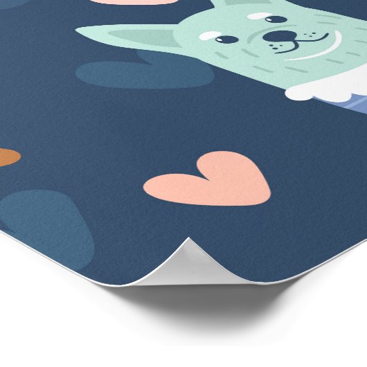 Halloween Spinnen Web: Naadloos Patroon Poster (Hoek)