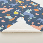 Halloween Spinnen Web: Naadloos Patroon Sherpa Deken (3/4)