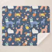 Halloween Spinnen Web: Naadloos Patroon Sherpa Deken (Voorkant (horizontaal))