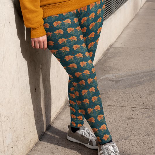 Halloween, Spinnen, Webs, Oranje Lelie, Dark Whims Leggings