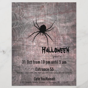 Halloween Spinnenfeest Flyer