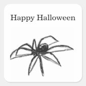 Halloween Spinnensticker Vierkante Sticker (Voorkant)