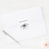 Halloween Spinnensticker Vierkante Sticker (Envelop)