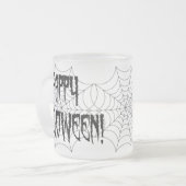 Halloween Spinnenvingers en Web Matglas Koffiemok (Voorkant links)