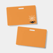 Halloween Spinnenweb Badge (Voor- en achterkant)