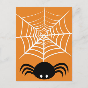 Halloween Spinnenweb Briefkaart