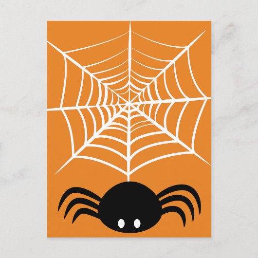 Halloween Spinnenweb Briefkaart (Voorkant)