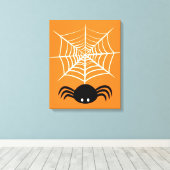 Halloween Spinnenweb  Canvas Afdruk (Insitu (Houten vloer))