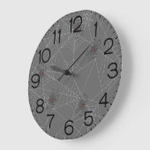 Halloween spinnenweb en pompoenen grote klok (Hoek)