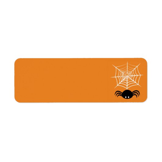 Halloween Spinnenweb Etiket (Voorkant)