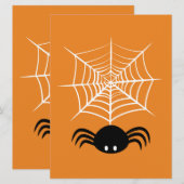 Halloween Spinnenweb Feestdagenkaart (Voorkant / Achterkant)