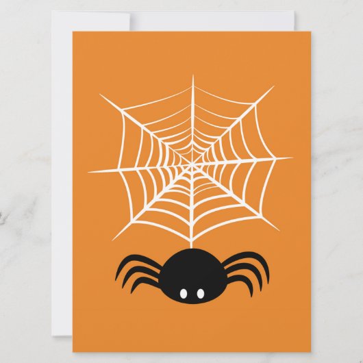 Halloween Spinnenweb Feestdagenkaart (Voorkant)