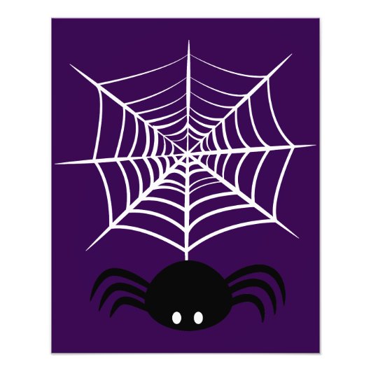 Halloween Spinnenweb Foto Afdruk (Voorkant)
