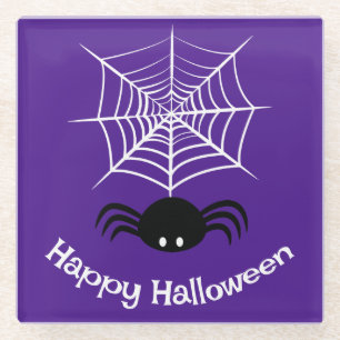 Halloween Spinnenweb Glazen Onderzetter