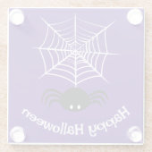 Halloween Spinnenweb Glazen Onderzetter (Achterkant)