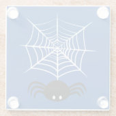 Halloween Spinnenweb  Glazen Onderzetter (Achterkant)