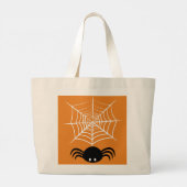Halloween Spinnenweb Grote Tote Bag (Achterkant)