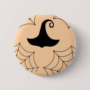 Halloween spinnenweb heksen pet badge ronde button 5,7 cm