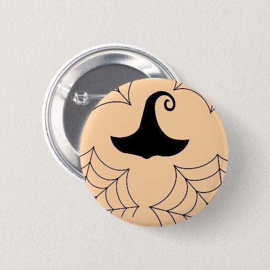 Halloween spinnenweb heksen pet badge ronde button 5,7 cm (Voorkant /achterkant)