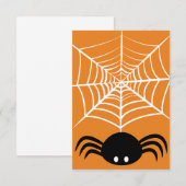 Halloween Spinnenweb Informatiekaartje (Voorkant / Achterkant)