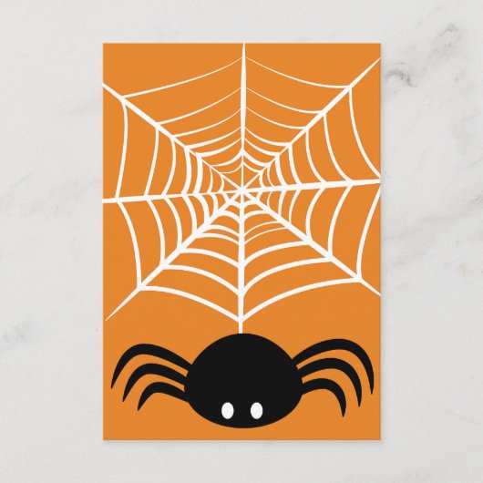 Halloween Spinnenweb Informatiekaartje (Voorkant)