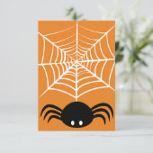 Halloween Spinnenweb Informatiekaartje (Staand voorkant)