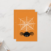 Halloween Spinnenweb Kaart (Voorkant / Achterkant in situ)