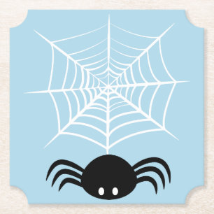 Halloween Spinnenweb Kartonnen Onderzetters